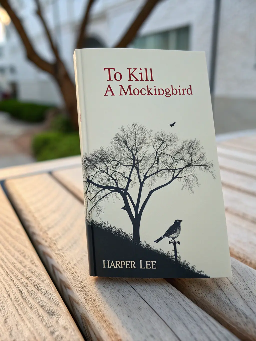 A compelling book cover of 'To Kill a Mockingbird' by Harper Lee, displayed in a meaningful context, underscoring its social commentary for RetoLit.